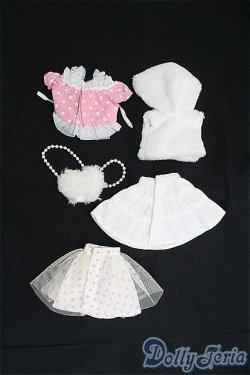 画像2: リカちゃん/OF 衣装セット(ピンクブラウス、スカート+パーカー、ピンクドットスカート) I-24-06-09-3141-TO-ZI