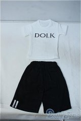 SD13BOY/OF:DOLKプリントTシャツ+ハーフパンツ Y-24-08-07-257-YB-ZY