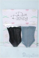 【新品】ネオブライス/OF：deardarling：クルー丈ソックスセット　ブラック系 Y-24-07-10-281-YD-ZY