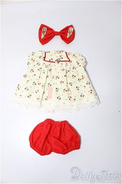 画像2: 幼SD/OF:Babydoll Onepiece -Red　ChicaBi製 A-24-07-31-267-NY-ZA