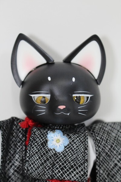 DEARMINE/豆ピカソ：NERO Ebony skin Moon cat (I230409-1009