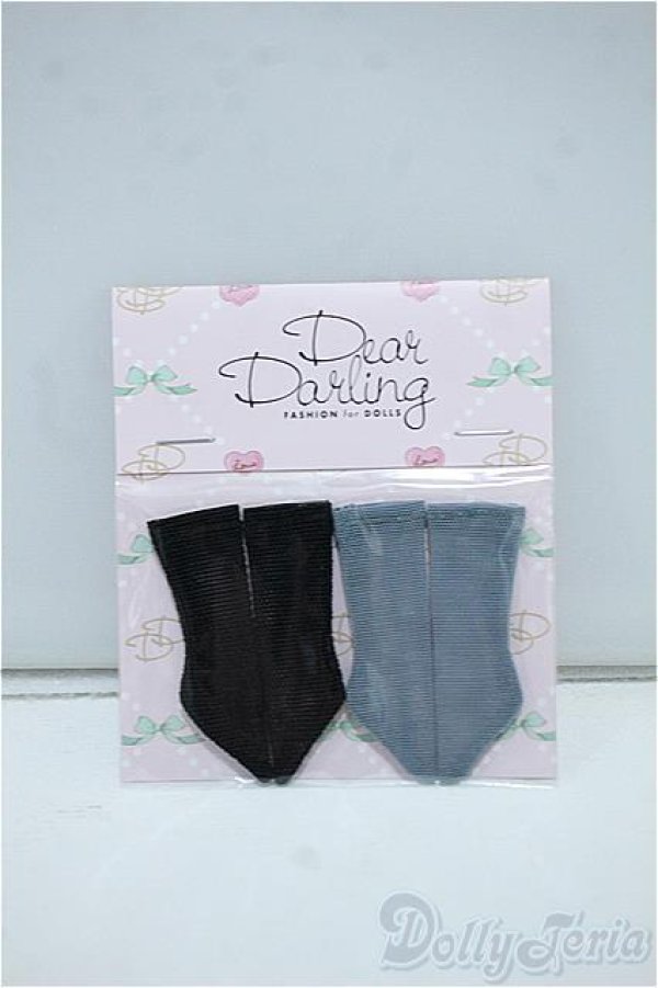 画像1: 【新品】ネオブライス/OF：deardarling：クルー丈ソックスセット　ブラック系 Y-24-07-03-026-YD-ZY (1)