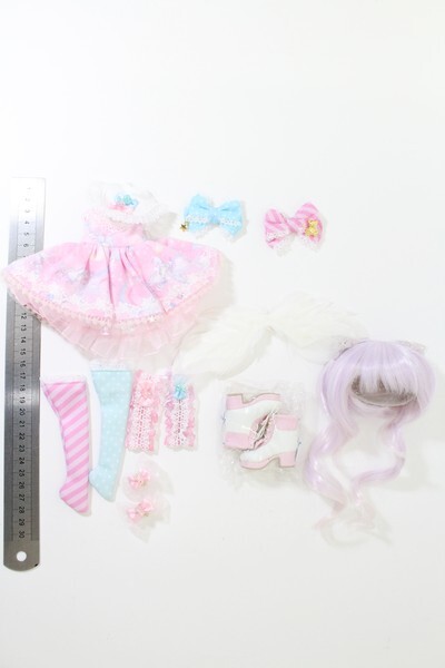 DOLLIPOP/OFLolitaAngel限定ドレス+ウィッグ+シューズセット I220710-1089-ZI